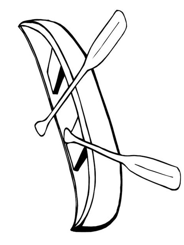 Canoe Coloring page