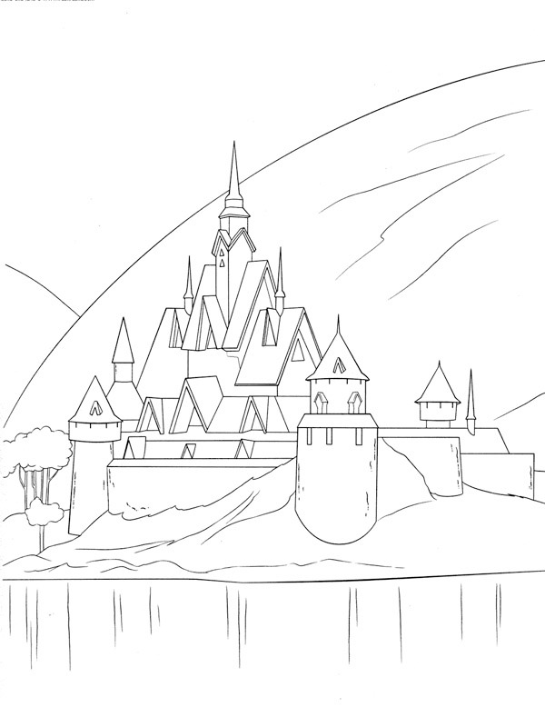 Castle Arendelle Coloring page