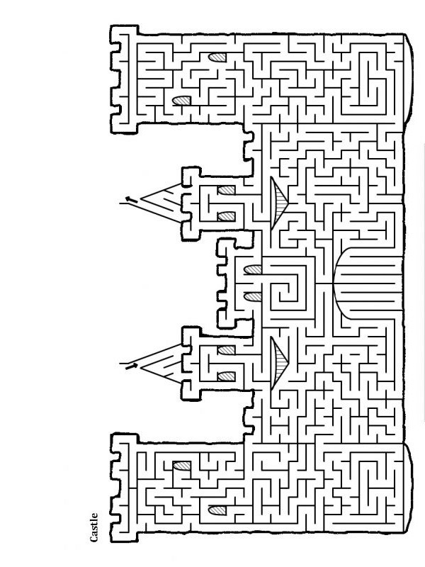 Castle Maze Coloring page