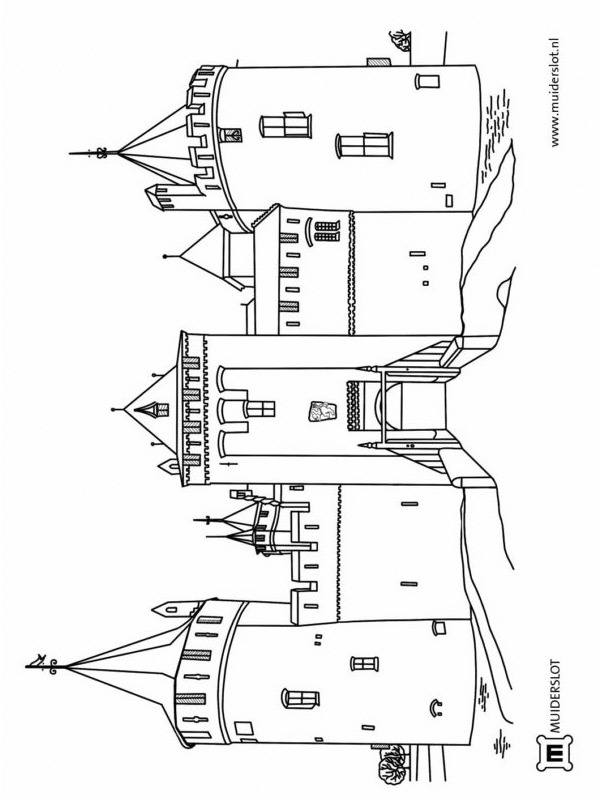 Muiden Castle Coloring page