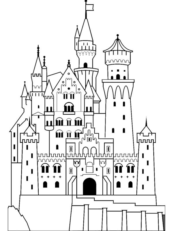Castle Neuschwanstein (germany) Coloring page