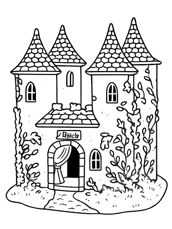 Aurora's Castle (Efteling) Coloring page Aurora's Castle (Efteling) Coloring page