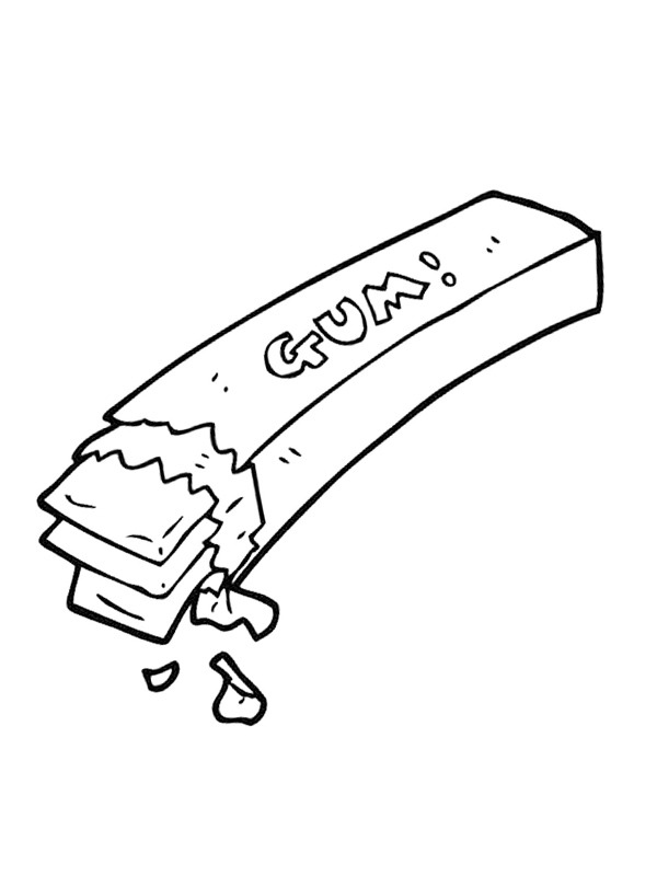 Chewing gum Coloring page