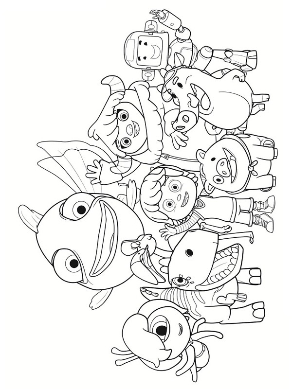 Family Kazoops Coloring page