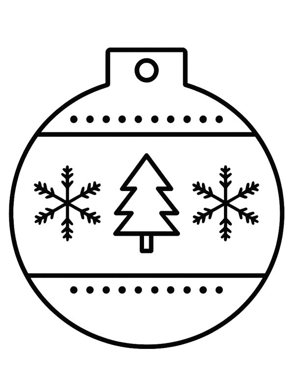 Christmas bauble for toddlers Coloring page Christmas bauble for toddlers Coloring page