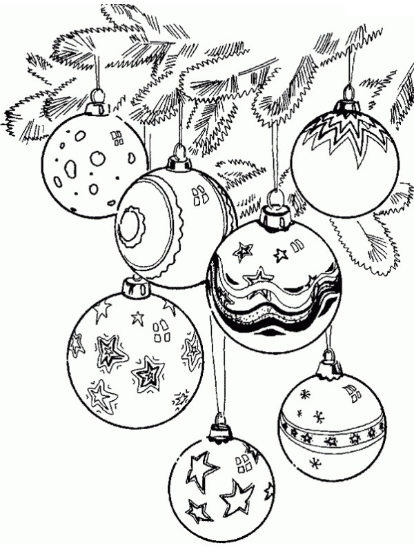 Christmas balls Coloring page