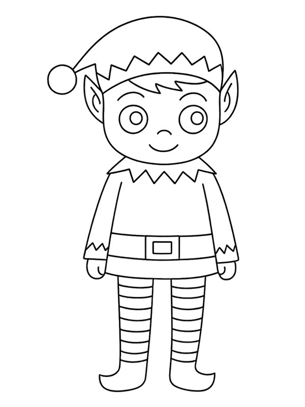 Christmas elf Coloring page