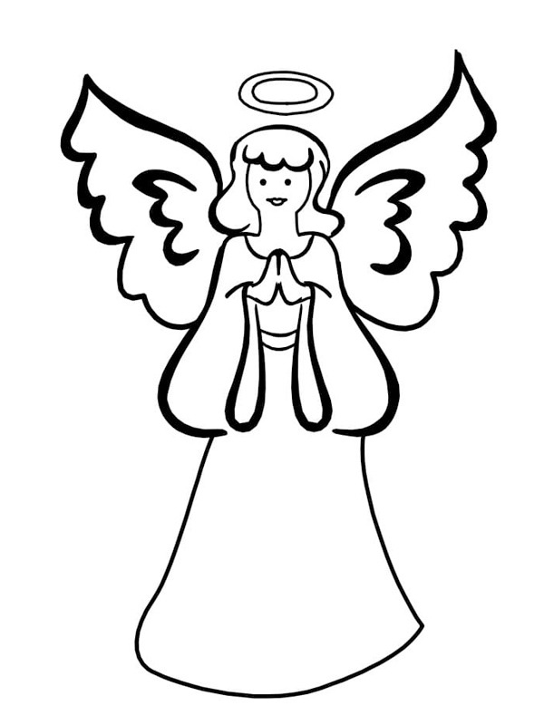 Christmas angel Coloring page
