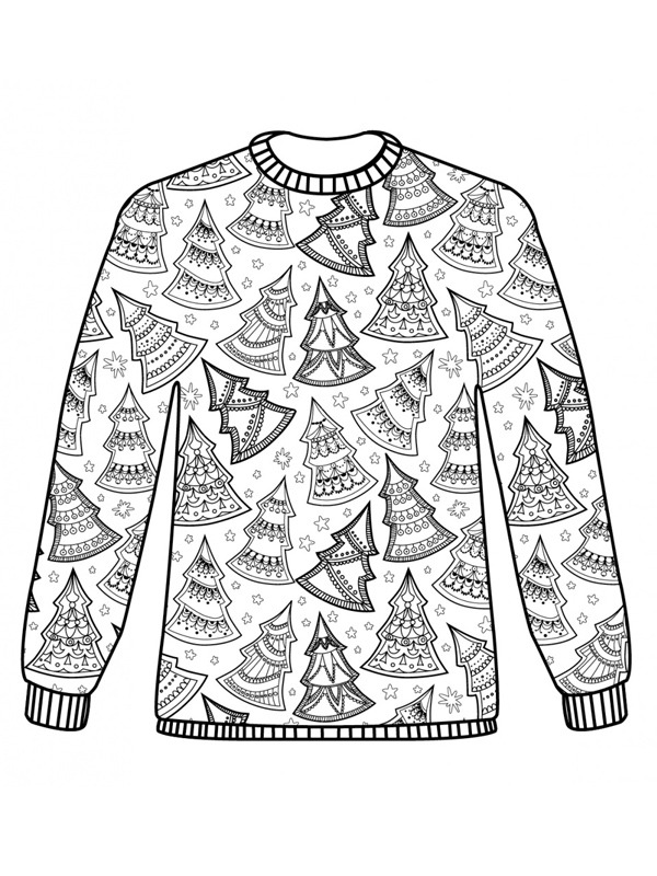 Christmas Tree Sweatshirt Coloring page