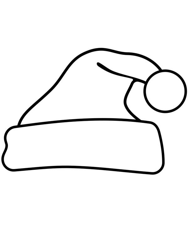 Christmas hat coloring page