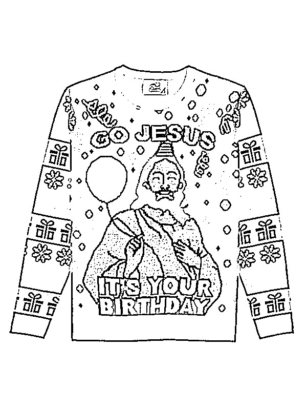 Christmas Sweater Coloring page