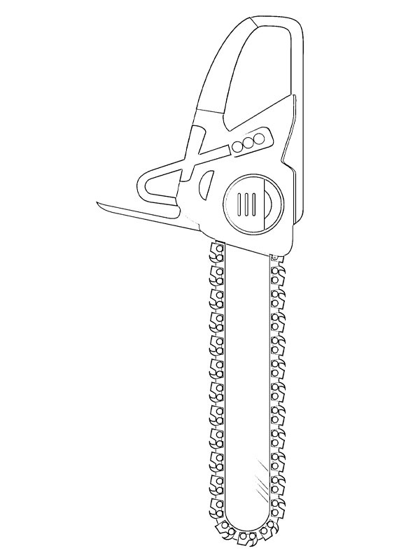 Chainsaw Coloring page
