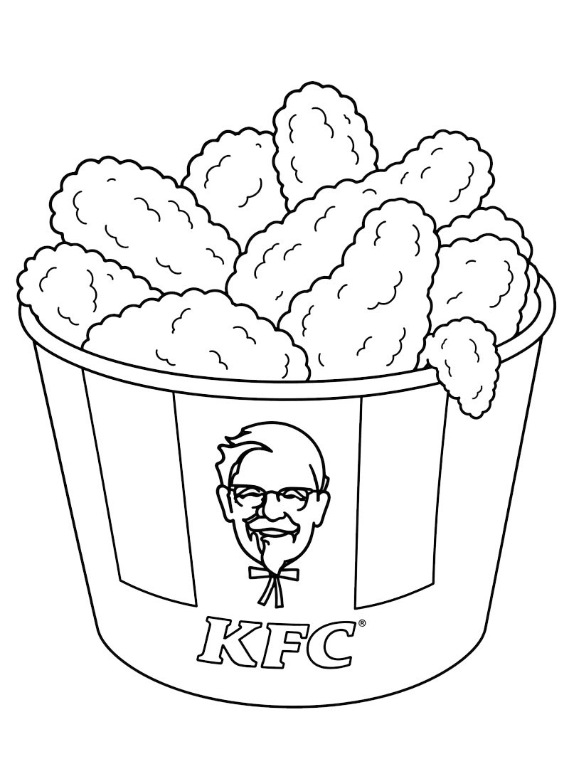 KFC Hot wings Coloring page