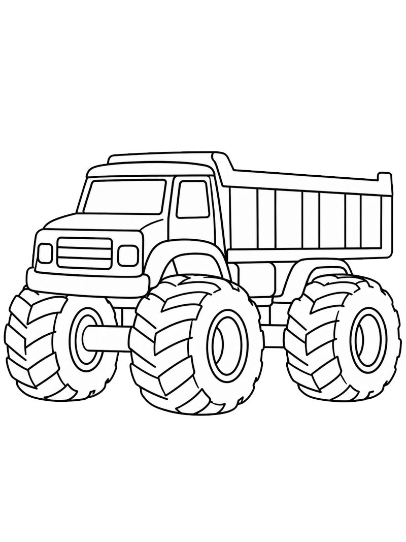 Dump Truck Monster Truck Coloring page Dump Truck Monster Truck Coloring page