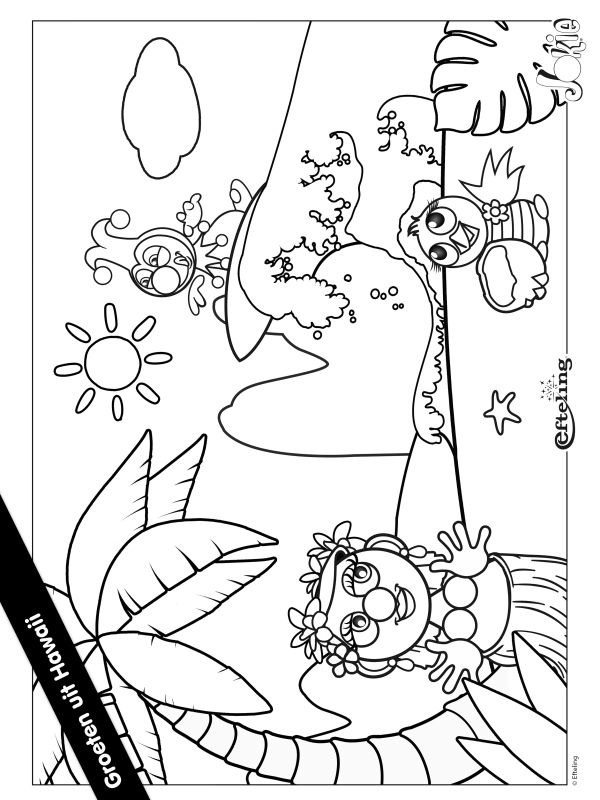 Jokie Hawai Efteling Coloring page