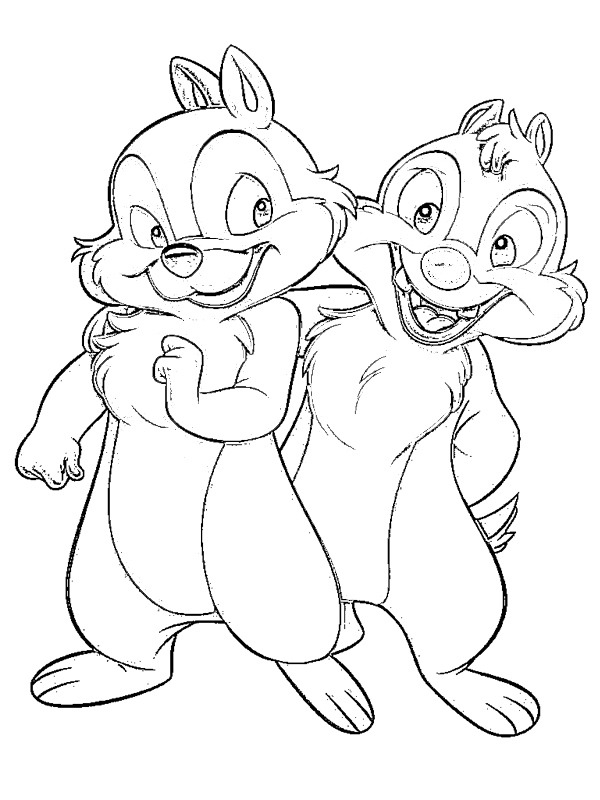 Chip 'n' Dale Coloring page