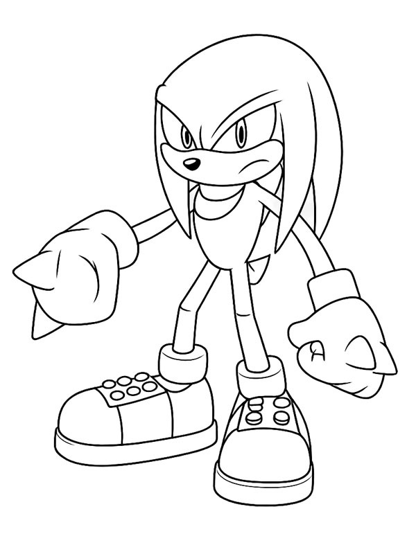 Knuckles the Echidna Coloring page Knuckles the Echidna Coloring page
