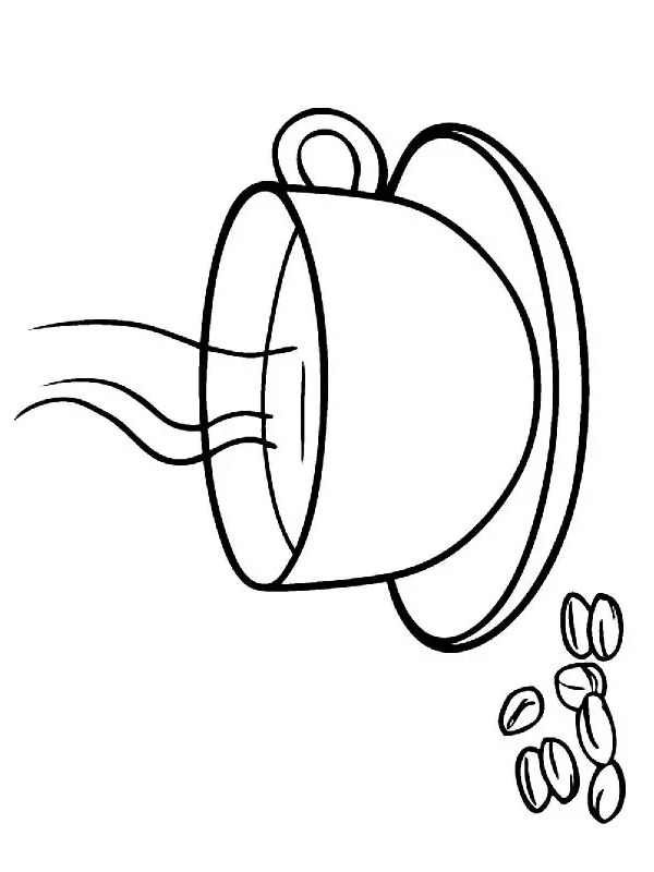 Coffee cup Coloring page