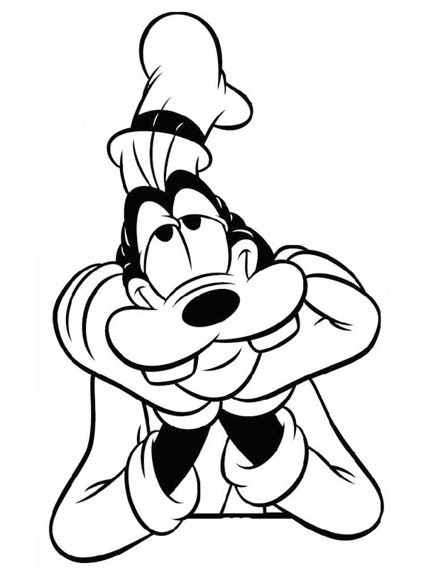 Cook Goofy Coloring page