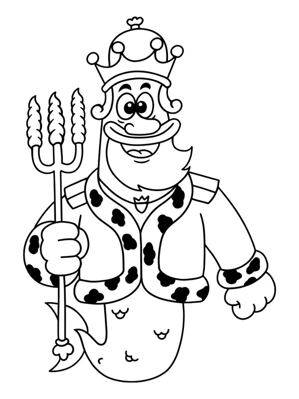 King Neptune Coloring page King Neptune Coloring page