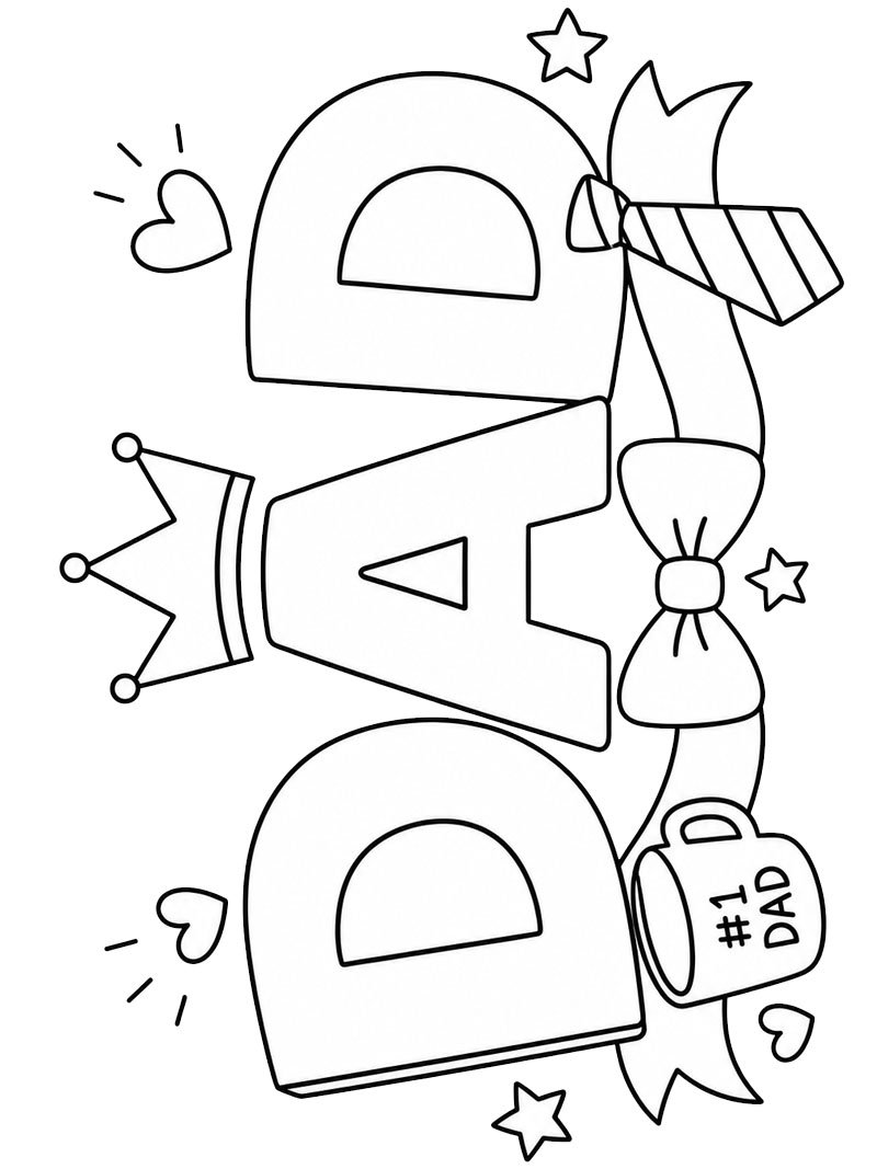 King Dad Coloring page