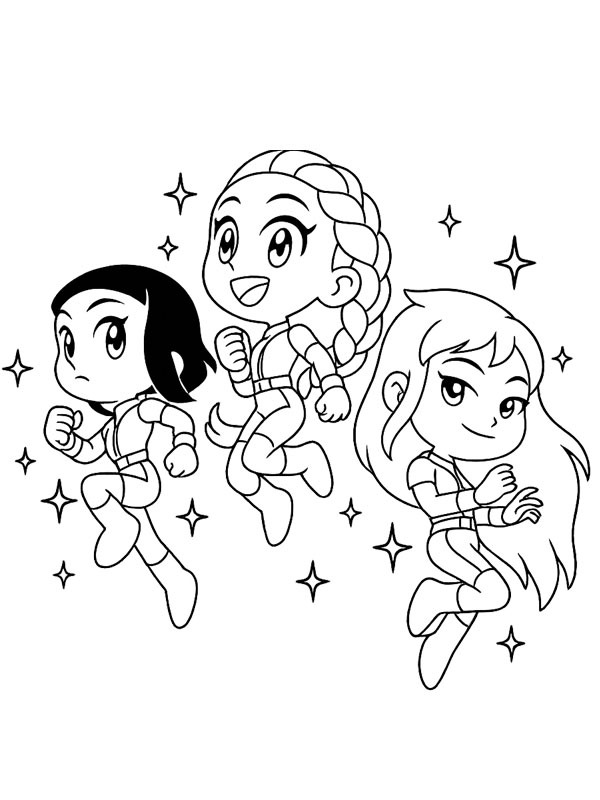 KPop Demon Hunters Huntrix Coloring page KPop Demon Hunters Huntrix Coloring page