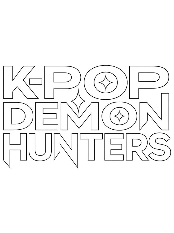 KPop Demon Hunters logo Coloring page KPop Demon Hunters logo Coloring page