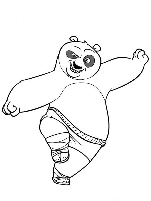 Po (Kung Fu Panda) Coloring page