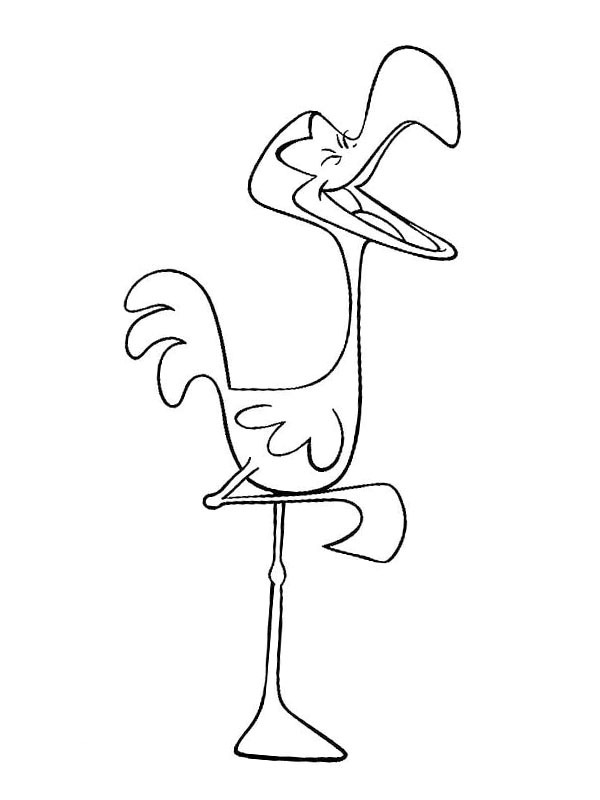Laughing flamingo Coloring page