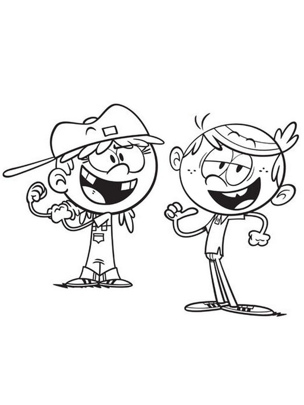 Lana and Lincoln Loud Coloring page