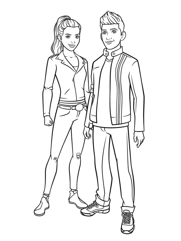 Layla Gray and Tony Toretto Coloring page Layla Gray and Tony Toretto Coloring page