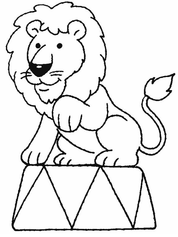 Lion in the circus Coloring page