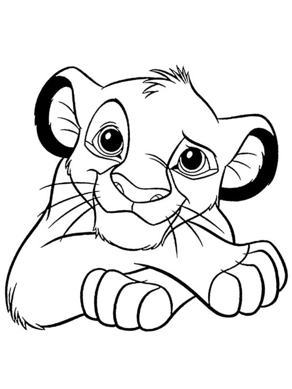 Little lion Simba Coloring page