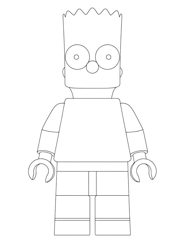 LEGO Bart Simpson Coloring page LEGO Bart Simpson Coloring page