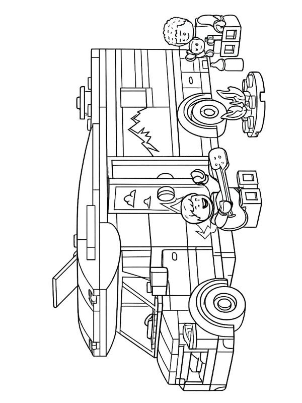 LEGO City Holiday Adventure Camper Van Coloring page LEGO City Holiday Adventure Camper Van Coloring page