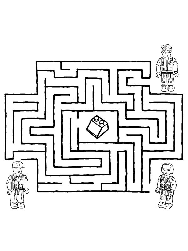 Lego maze Coloring page