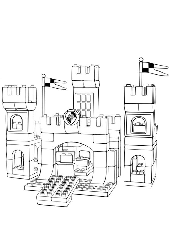 Lego castle Coloring page