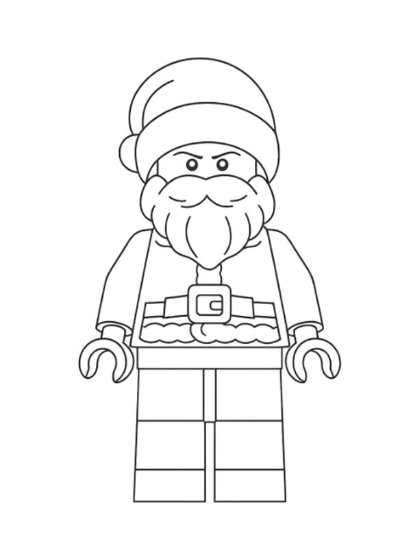 LEGO Santa Claus character Coloring page LEGO Santa Claus character Coloring page