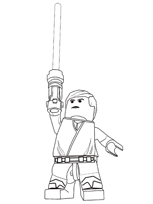 Lego Luke Skywalker Coloring page