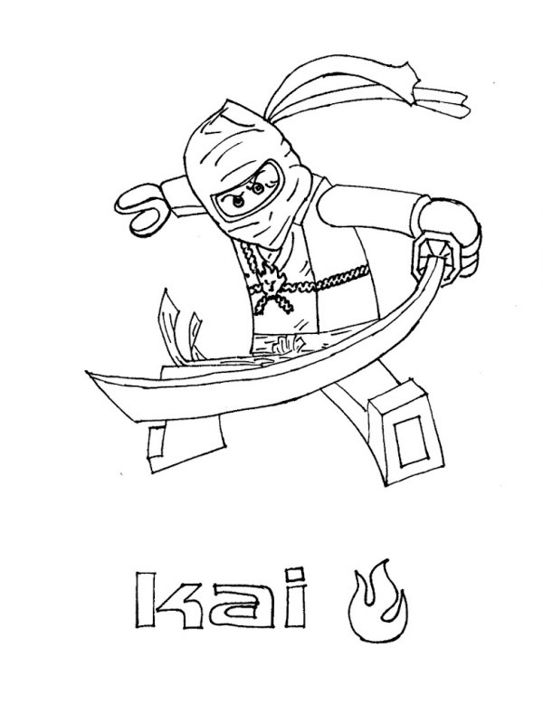 lego ninjago kai Coloring page