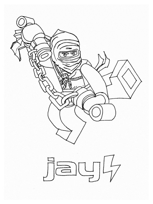 Lego Ninjago Jay Coloring Page Funny Coloring Pages