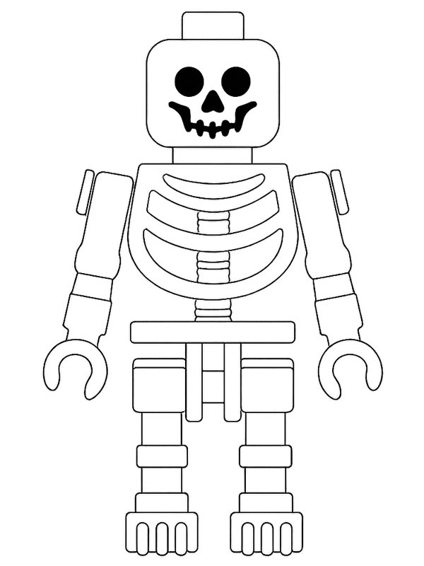 LEGO Skeleton figure Coloring page LEGO Skeleton figure Coloring page