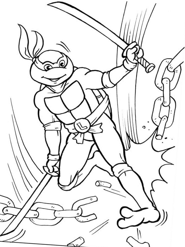 Leonardo (Ninja Turtles) Coloring page