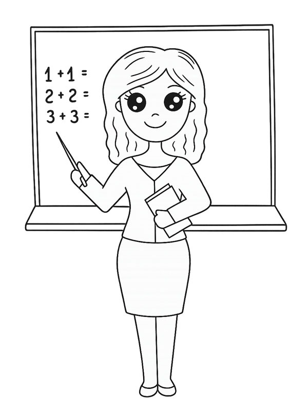 Teacher Coloring page