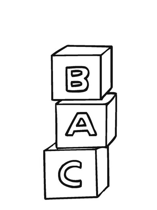 Letter Blocks Coloring page