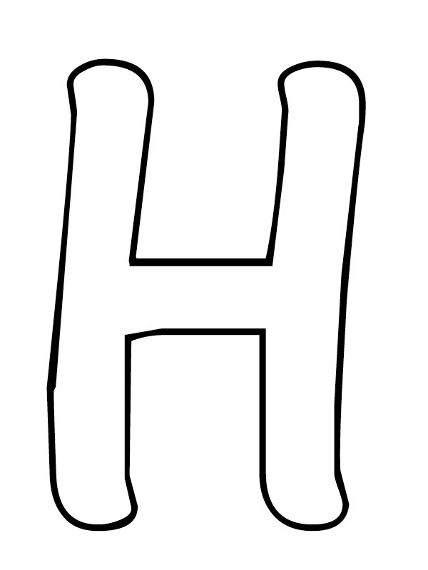Letter H Coloring page