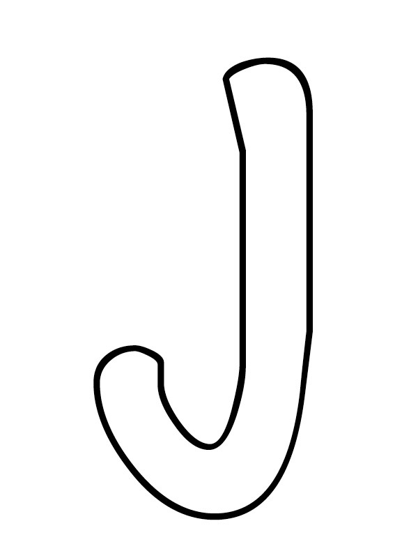 Letter J Coloring page