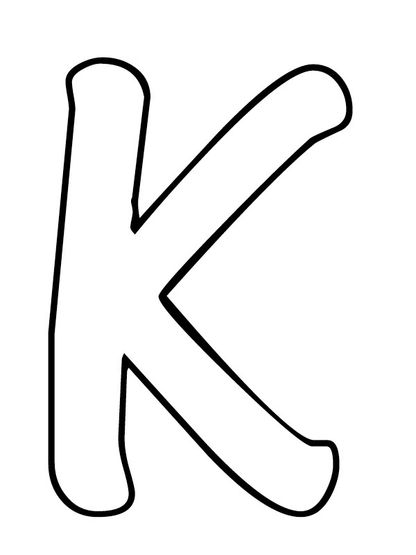 Letter K Coloring page