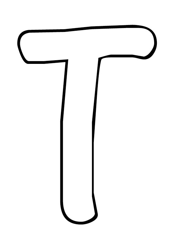 Letter T Coloring page