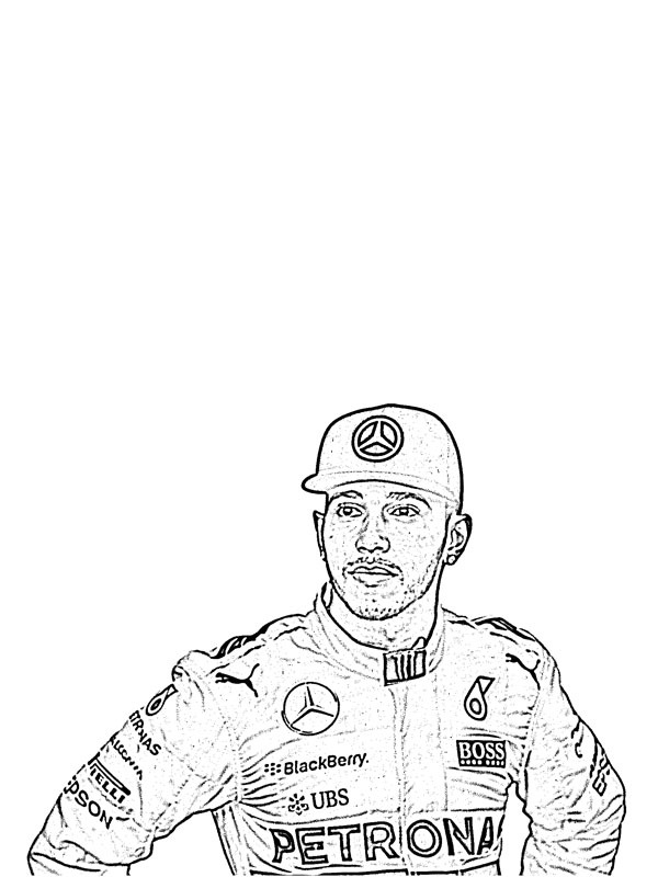 Lewis Hamilton Coloring page